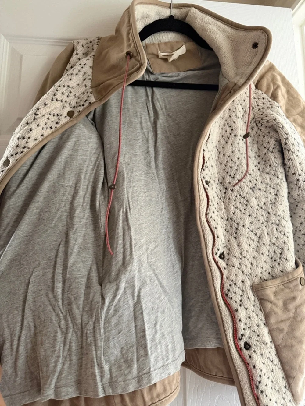Sleeping on Snow Anthropologie Cream & Tan Contrast Women's Jacket - Picture 8 of 15